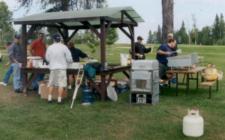 The converted M1937 fire unit in operation at Hockey Booster's Golf Tournament